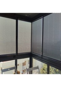 Resim Koyu Gri 09-13 Plise Perde - Katlanır Cam Balkon Perdesi Koyugri 