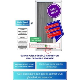 Resim Plise-Pileli Akordiyon Kapı Pencere Katlanır Sineklik 