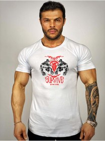 Resim Black İstanbul Survive Baskılı Fitness Tshirt 