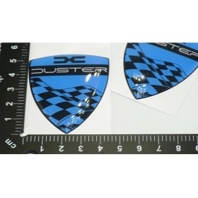 Resim Dk Dacia Duster Kelebek Cam Damla Desen Mavi Logo Arma Seti 