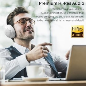 Resim TOZO HT2 Hibrit Aktif Gürültü Önleyici Kulaklık, Kablosuz Kulak Üstü Bluetooth Kulaklık, 60 Saat Çalma Süresi, Uygulama Üzerinden Yüksek Çözünürlüklü Ses Özel EQ Derin Bas Konfor Fit Kulak Bardakları 