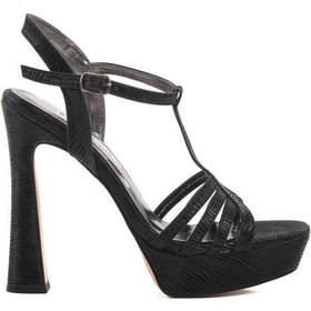 Resim Pierre Cardin Siyah Kadın Topuklu Sandalet Çok Renkli 