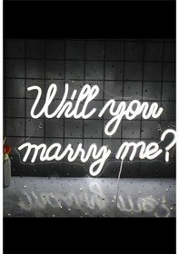 Resim Benimle Evlenir Misin Ingilizce Neon Led Yazı Renkli 