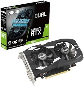 Resim Asus Dual GeForce RTX 3050 OC DUAL-RTX3050-O6G NVIDIA 6GB GDDR6 96Bit DX12 Gaming (Oyuncu) Ekran Kartı 
