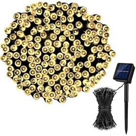 Resim Youtek Güneş Enerjili 50 Led 8 Modlu Işık Zinciri, Dış Mekan Bahçe Bahçe Noel Dekorasyonu, Islak Orman Uyumlu, Sıcak Işık, 9.5 Metre Uzunluk 