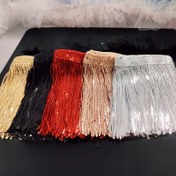 Resim 91.44cm Işıl Işıl Seklinli Püsküllü Dantel Kenar - DIY Latin Grubu, Akşam Elbiseleri ve Sahne Kostümleri için İdeal - Canlı Renkler, Fringe Detayı, Raffine Kıyafetler için Mükemmel, Parlak Püsküllü 