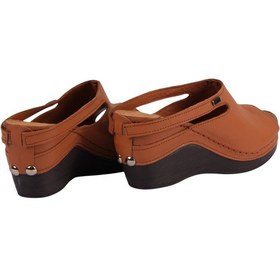 Resim Napa Shoes Ortopedik Konforlu Dolgu Topuk Ayarlanabilir Açık Burun Terlik Napa-1001 Taba 