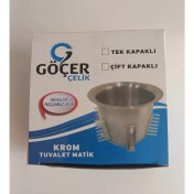Resim Krom Tuvalet Matik – Wc Matik -Paslanmaz Çelik Gider Koku ve Haşere Önleyici Aparat (304 Kalite) 