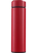 Resim Paslanmaz Çelik Termos - 500ml Çift Katmanlı, Uzun Süreli Sıcak Tutar, Kırmızı 