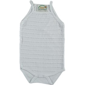 Resim minisoft Babysal Çıtçıtlı Ip Askılı Fırfırlı Body 3-6-9 Ay Bebek Body Beyaz % 100 Natürel % 100 Pamuk 