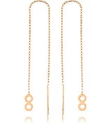 Resim Caelo Gümüş Zincirli Sonsuzluk Küpe 