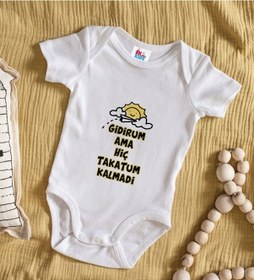 Resim Bk Kids Takatum Kalmadı Tasarımlı Beyaz Bebek Body Zıbın - 1 Beyaz 