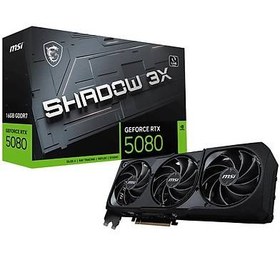 Resim MSI VGA GEFORCE RTX 5080 16G SHADOW 3X RTX5080 16GB GDRR7 256 B DX12 PCIE 5.0 X16 (3XDP 1XHDMI) 