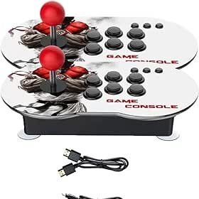 Resim Konsol Retro MT6 2 arcade joystick klasik dayanıklı 15000'den fazla oyun önceden yüklenmiş ve 64 GB dahili, HDMI HD çıkışı ve USB bağlantısı. 