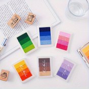 Resim 24-Renkli 6'lı Paket Su Bazlı Gradyan Sünger Mürekkep Pedleri - Scrapbooking, Kart Yapımı için Toksik Olmayan El Sanatları Mürekkep Pedleri, Canlı Renklerle & Taşınabilir Plastik Kılıf, Yaratıcı Projeler, Sanatsal Araçlar, Pürüzsüz Uygulama, Yaratıcı Profesyoneller 