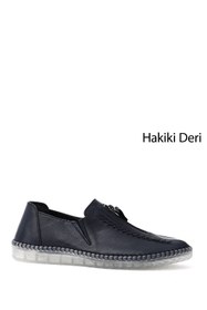 Resim Gönderi(r) Kadın Lacivert Hakiki Deri Comfort Ayakkabı 