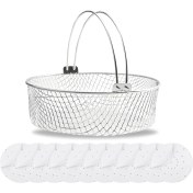 Resim Galaxxy Ninja Foodi 6.5, 8qt Için Mesh Buharlı Pişirici Sepeti, Saplı Hava Fritöz Sepeti, Hava Fritöz Kızartma Sepeti (Yurt Dışından) 