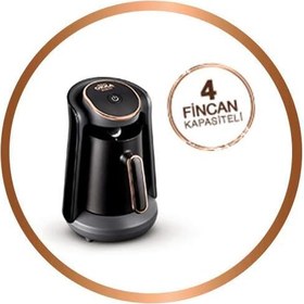 Resim Arzum Okka Arzum OK004 Okka Minio Türk Kahvesi Makinesi, 4 Fincan Kapasiteli, Taşma Önleyici, Bakır 