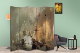 Resim Tarih Tasarımlı Oda Bölücü Paravan 180 x 200 cm 