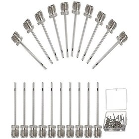 Resim Mufunye 20 Paket Hava Pompası Şişirme İğneleri, Futbol Spor Topu Pompa İğnesi Paslanmaz Çelik Basketbol Şişirme İğneleri Hava Pompası 