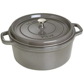 Resim Staub 405093140 Döküm Tencere Yuvarlak Gri 28 CM 