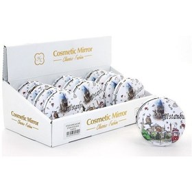 Resim Taşlı İstanbul Tasarımı El Aynası Kalın Model 8 - 9081103624998rx8 