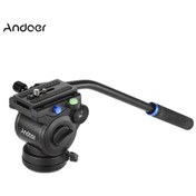 Resim Vkemall Fotograf Gimbal Andoer Profesyonel Fotoğrafçılık Video Kafası Sıvı Sürükleme Eğim Hidr 