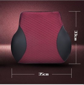 Resim Sones Dört Mevsim Nefes Alabilen Hafızalı Köpük Araba Bel Yastığı Polyester Yastık Kahve A 