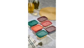 Resim Royaleks Group 4'lü Kapaklı Saklama Kabı Çerezlik Kahvaltılık Piknik Kabı ROYALEKS-HS-017 