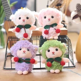 Resim Dzjjna Yeni 1 Adet Dört Inç Iyi Şanslar Karikatür Peluş Oyuncak Bebek Anahtarlık Sevimli Bebek Anahtar Küçük Kolye Seti (Yurt Dışından) 