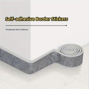 Resim 1 Rulo Kalınlaştırılmış Kendinden Yapışkanlı Kenarlık Sticker, 8cm x 200cm - Yağ ve Kir Dirençli, Çarpışma Önleyici Duvar Kenar Koruyucu, Oturma Odası ve Yatak Odası Dekoru için Kolay Uygulanır 