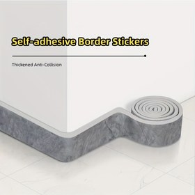 Resim 1 Rulo Kalınlaştırılmış Kendinden Yapışkanlı Kenarlık Sticker, 8cm x 200cm - Yağ ve Kir Dirençli, Çarpışma Önleyici Duvar Kenar Koruyucu, Oturma Odası ve Yatak Odası Dekoru için Kolay Uygulanır 