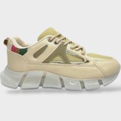 Resim Liger Şeffaf Yüksek Taban Kadın Sneaker Spor Ayakkabı BEJ 