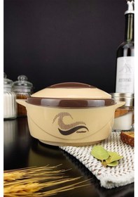 Resim Digithome Ckr3148 Paslanmaz Çelik Hazneli Yemek Termosu 500 ML Kahverengi 