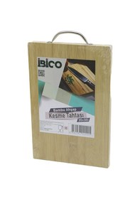 Resim 20x30 X 1.7cm Lux Ahşap Bambu Kesim Panosu - Kesme Tahtası Metal Kulplu 5042 Diğer 