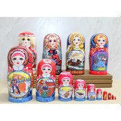 Resim 10'lu Ahşap Matruşka Seti 