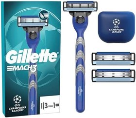 Resim Gillette UEFA Champions League Special Edition Mach3 Erkekler İçin Tıraş Makinesi,3-Bıçaklı 