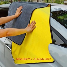 Resim 1 adet UltraYumuşak Mikrofiber Araba Temizleme Havlusu - Araç Dış Bakımı için Hızlı Kuruyan Emici Detay Temizleme Bezi 
