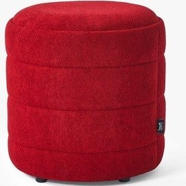 Resim Lüks Cnc Çizgili Yuvarlak Puf Makyaj Masası Pufu Dekoratif Ayak Uzatma Bordo Model Bordo 