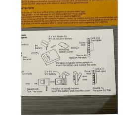 Resim Cata CT-102 Kablosuz Kapı Zili (Gri Kenarlı) 