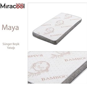 Resim Bambo Maya Beşik Yatağı 70x110cm Bebek Yatak Oyun Parkı Yatak 