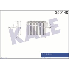 Resim Kraftvoll EVAPORATOR PEUGEOT 1.1 1.4 1.6 1.8 2.0 1.9D/TD 1.8/2.0 16V 2.0HDI 93<02 BRAZING AL/AL 200X263X65 