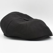 Resim Külah Erkek Siyah Şapka Yazlık Keten Spor Kasket 