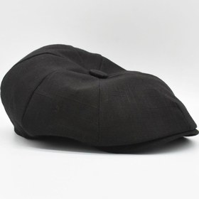 Resim Külah Erkek Siyah Şapka Yazlık Keten Spor Kasket 