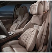 Resim Honeybeeshop Kırmızı Ergonomik Hafıza Köpük Bel Desteği Yastığı Nefes Alabilir Tüm Mevsimler İçin 