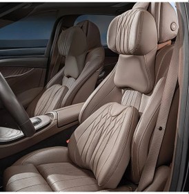 Resim Honeybeeshop Kırmızı Ergonomik Hafıza Köpük Bel Desteği Yastığı Nefes Alabilir Tüm Mevsimler İçin 