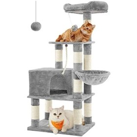 Resim Büyük Kedi Tırmalama Ağacı, 138 Cm Yükseklik, Çok Katlı 