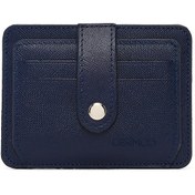 Resim Men's Navy Leather Cardholder Derimod