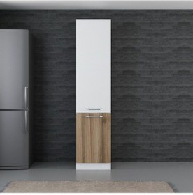 Resim Minar 50 Cm Mutfak Boy Dolabı - Beyaz/dore D50-d1 