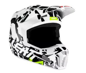 Resim Leatt 3.5 Junior V23 motosiklet çapraz enduro kask Zebra siyah beyaz M 